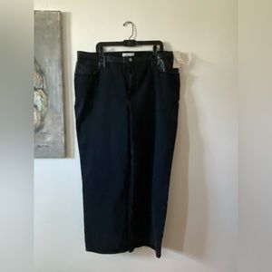 NWT Abercrombie & Fitch 90s Relaxed Black wide leg jean (size 35)